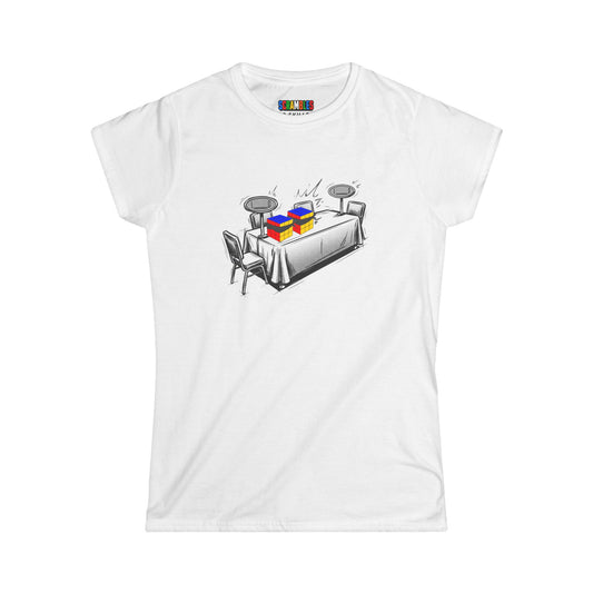 3x3 Multi Blind Comp Day  - Rubik's Cube Art Women's Softstyle T-Shirt