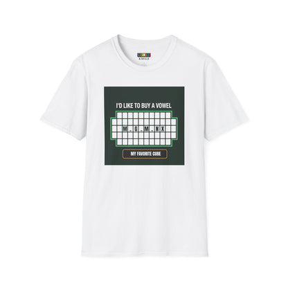 Megaminx Vowel - Rubik's Cube Art Unisex Graphic Softstyle T-Shirt