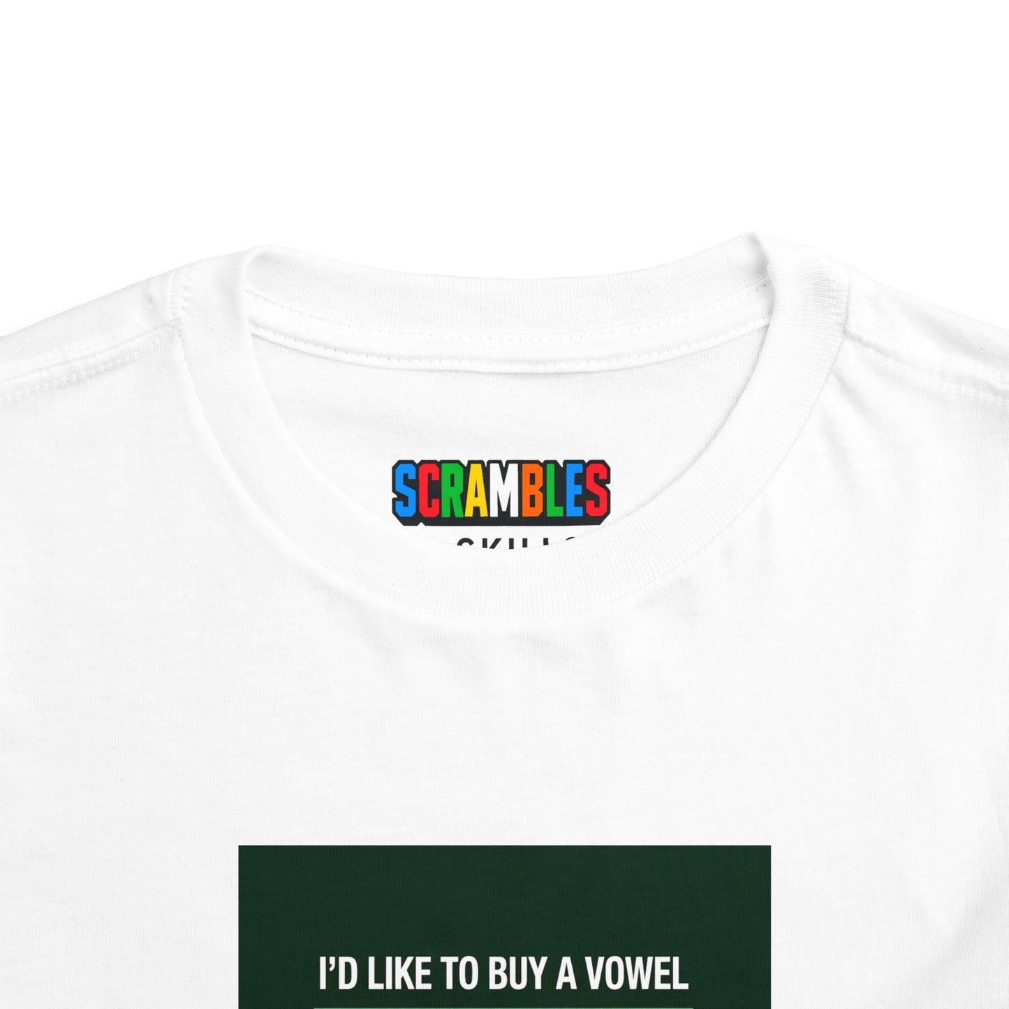 Clock - Vowel - Rubik's Cube Art  Toddler Short Sleeve T-Shirt
