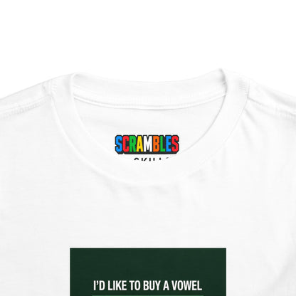 Clock - Vowel - Rubik's Cube Art  Toddler Short Sleeve T-Shirt