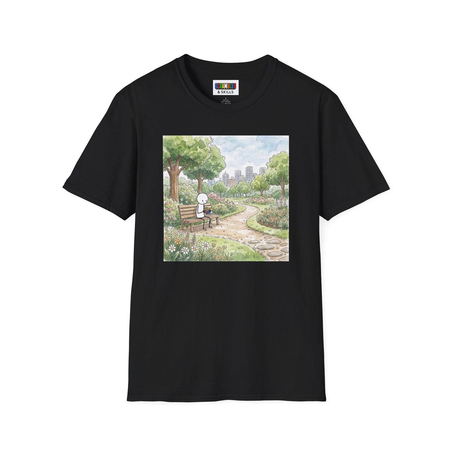 City Park Watercolor Unisex Graphic Softstyle T-Shirt