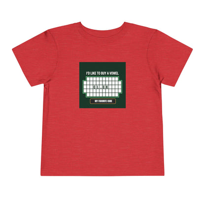 Clock - Vowel - Rubik's Cube Art  Toddler Short Sleeve T-Shirt
