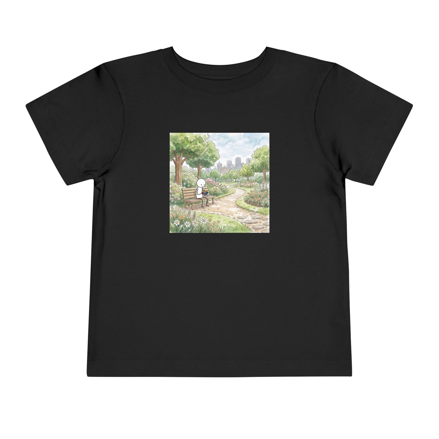 City Park - Rubik's Cube Art  Watercolor Toddler Short Sleeve T-Shirt