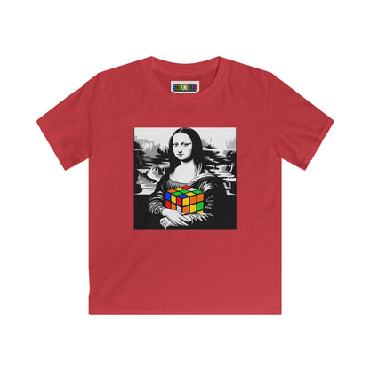 Mona Lisa Art  - Rubik's Cube Art Kids Softstyle Tee