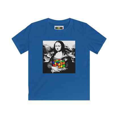 Mona Lisa Art  - Rubik's Cube Art Kids Softstyle Tee