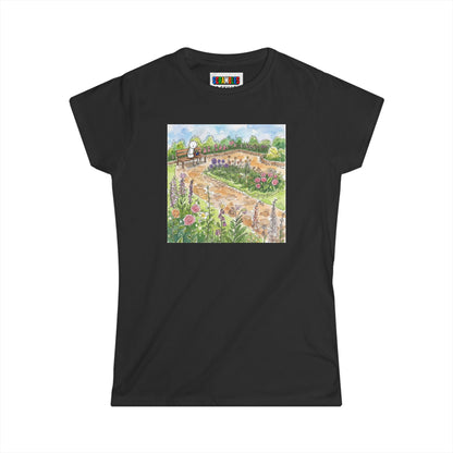 Garden Watercolor -Rubik's Cube Art  Women's Softstyle T-Shirt