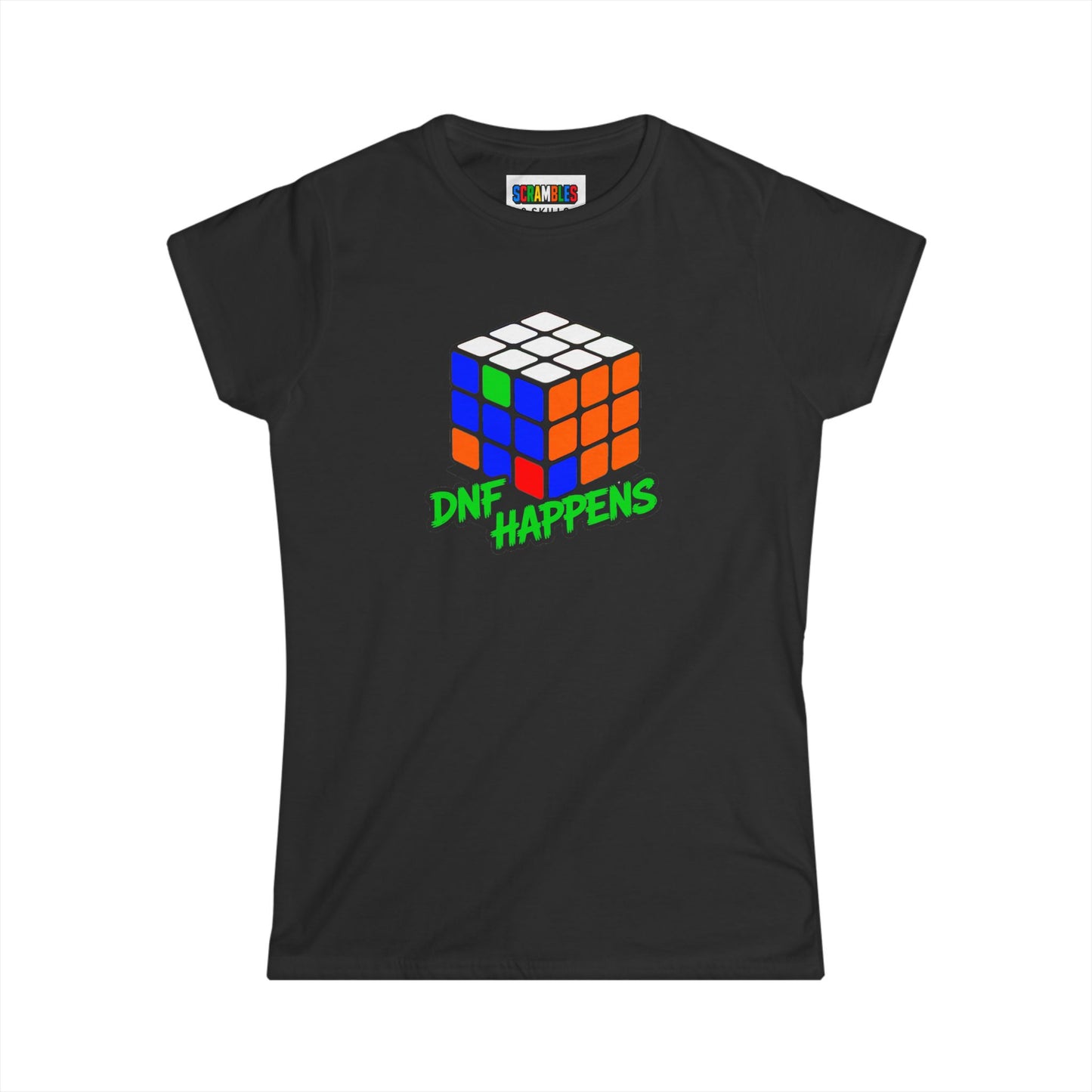 DNF Happens - Rubiks Cube Women's Softstyle T-Shirt