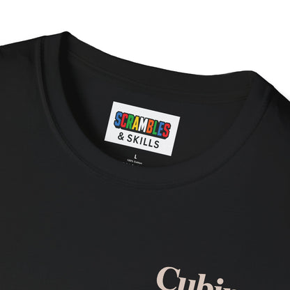 Cubing & Coffee (Subtle) Rubik's Cube Art Unisex Graphic Softstyle T-Shirt