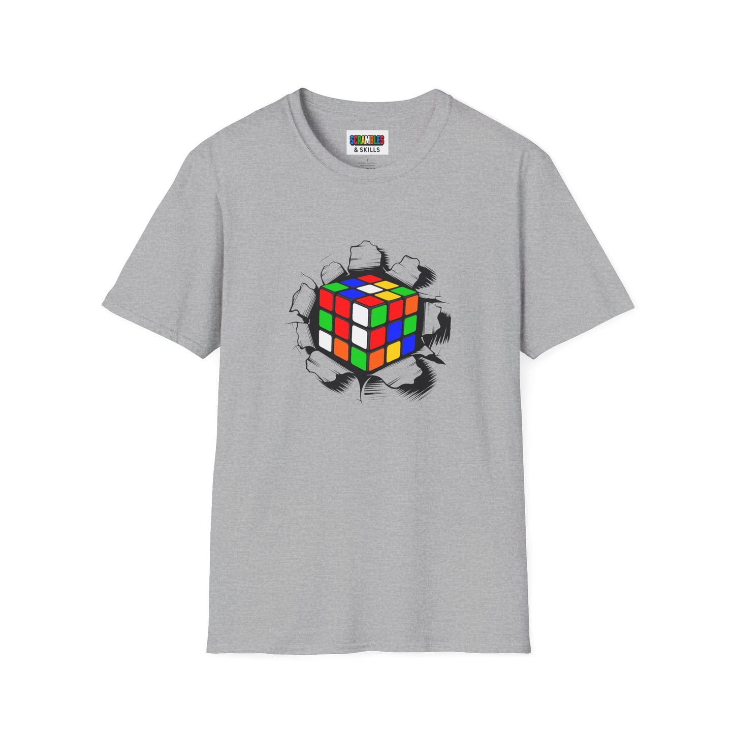 Crashing Out - Rubiks Cube Unisex Graphic Softstyle T-Shirt
