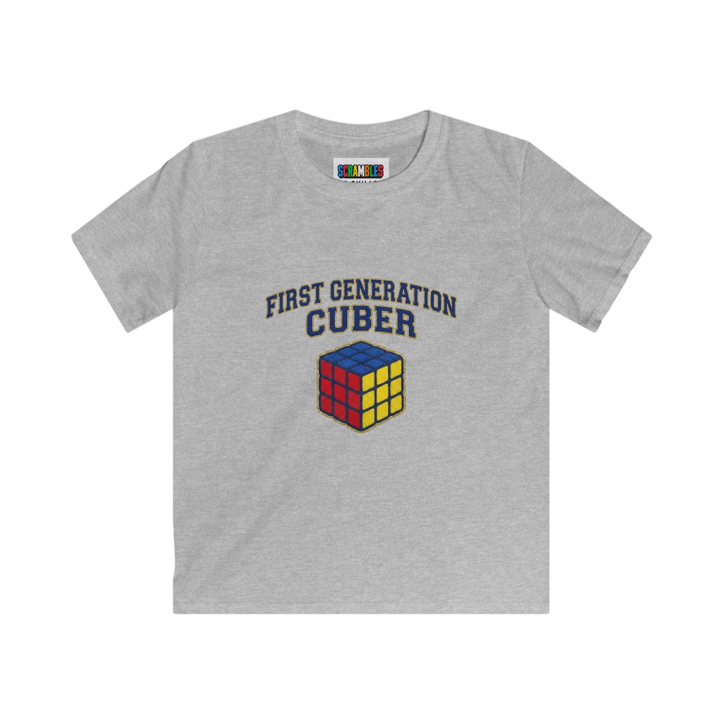 First Generation Cuber Rubiks Cube Art Kids Softstyle Tee