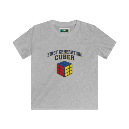 First Generation Cuber Rubiks Cube Art Kids Softstyle Tee