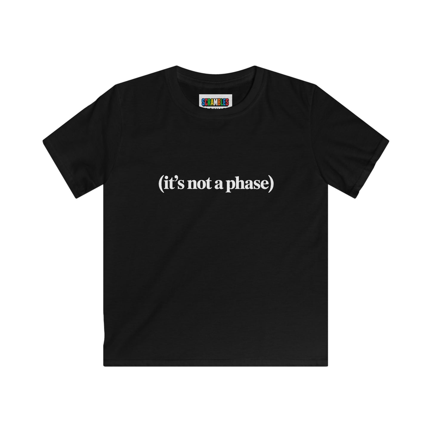 Not a Phase - Rubik's Cube Art  Kids Softstyle Tee