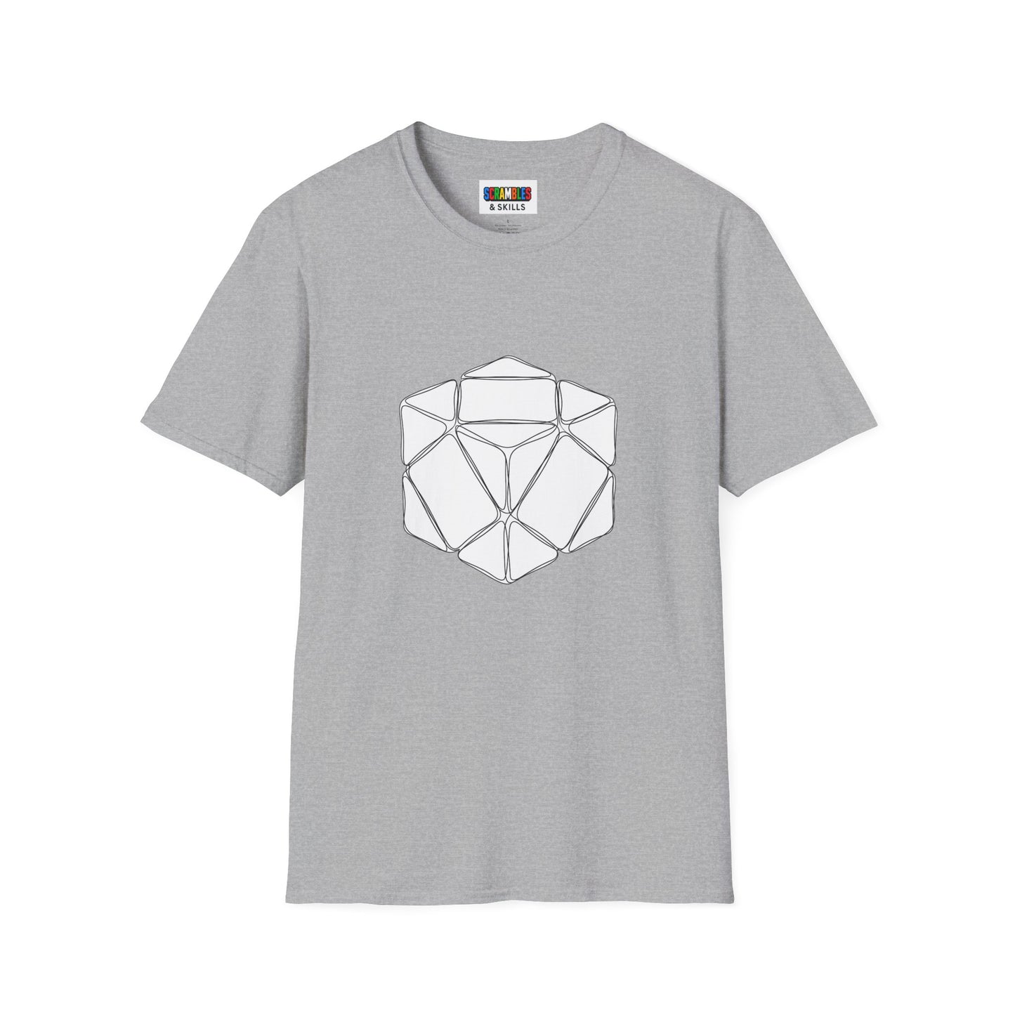 Skewb Doodle Unisex Graphic Softstyle T-Shirt
