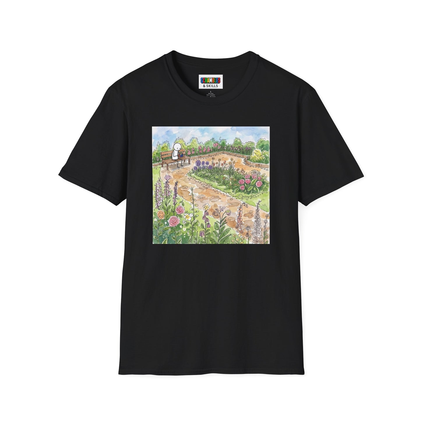 Garden Watercolor Unisex Graphic Softstyle T-Shirt