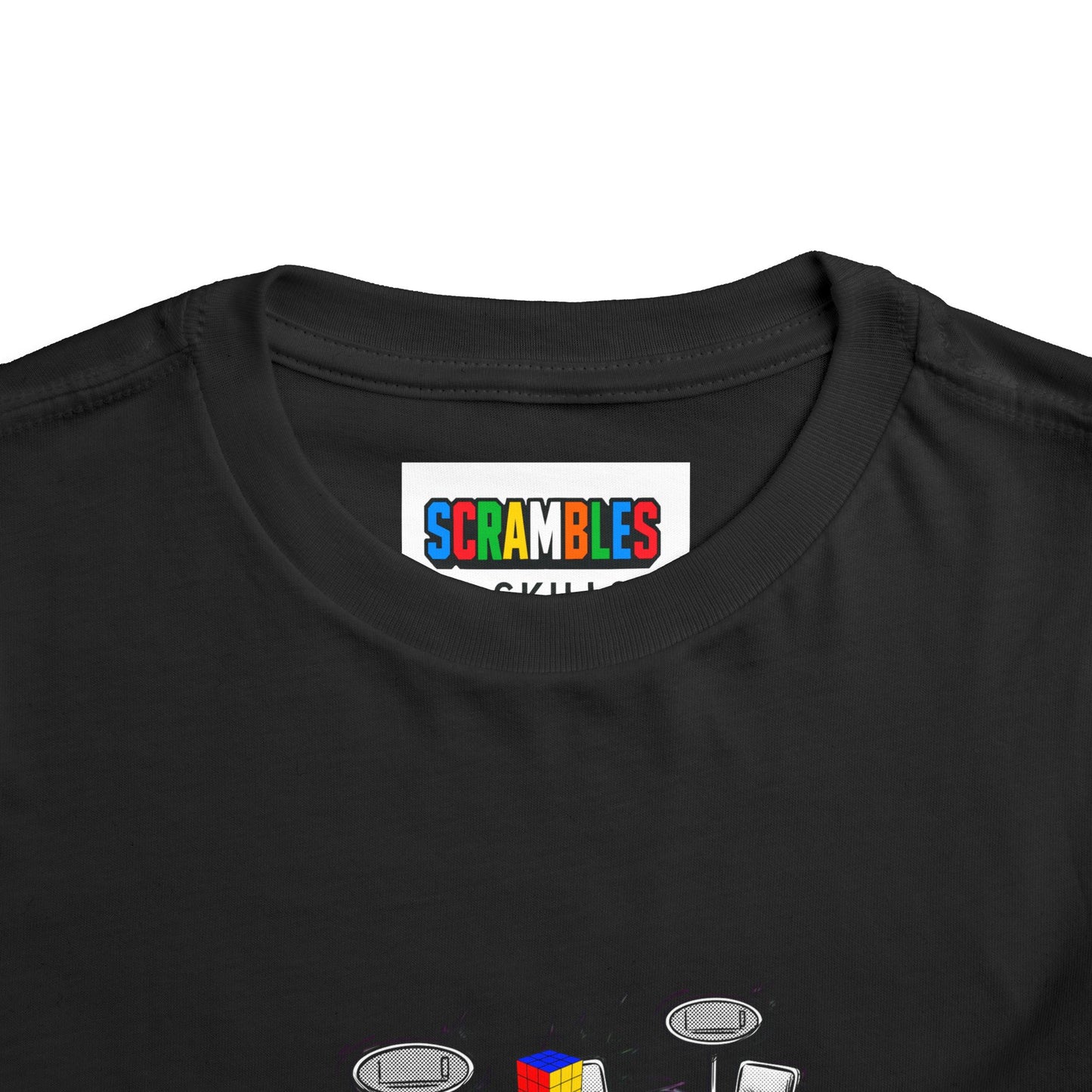 3x3 One-Handed Comp Day - Rubik's Cube Art  Toddler Short Sleeve T-Shirt