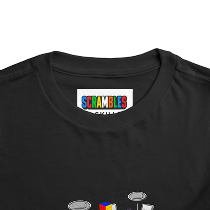 3x3 One-Handed Comp Day - Rubik's Cube Art  Toddler Short Sleeve T-Shirt