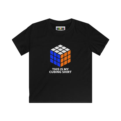 This Is My Cubing Shirt  - Rubik's Cube Art Kids Softstyle Tee