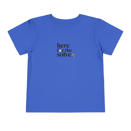 Here For The Solve - Rubik's Cube Art  Toddler Short Sleeve T-Shirt