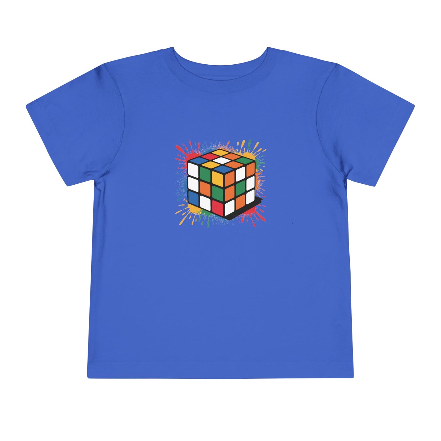 Scramble Splash  - Rubik's Cube Art Toddler Short Sleeve T-Shirt