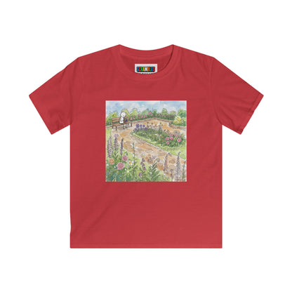 Garden Watercolor - Rubik's Cube Art  Kids Softstyle Tee