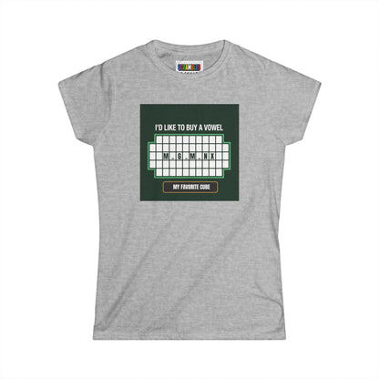 Megaminx Vowel - Rubik's Cube Art Women's Softstyle T-Shirt
