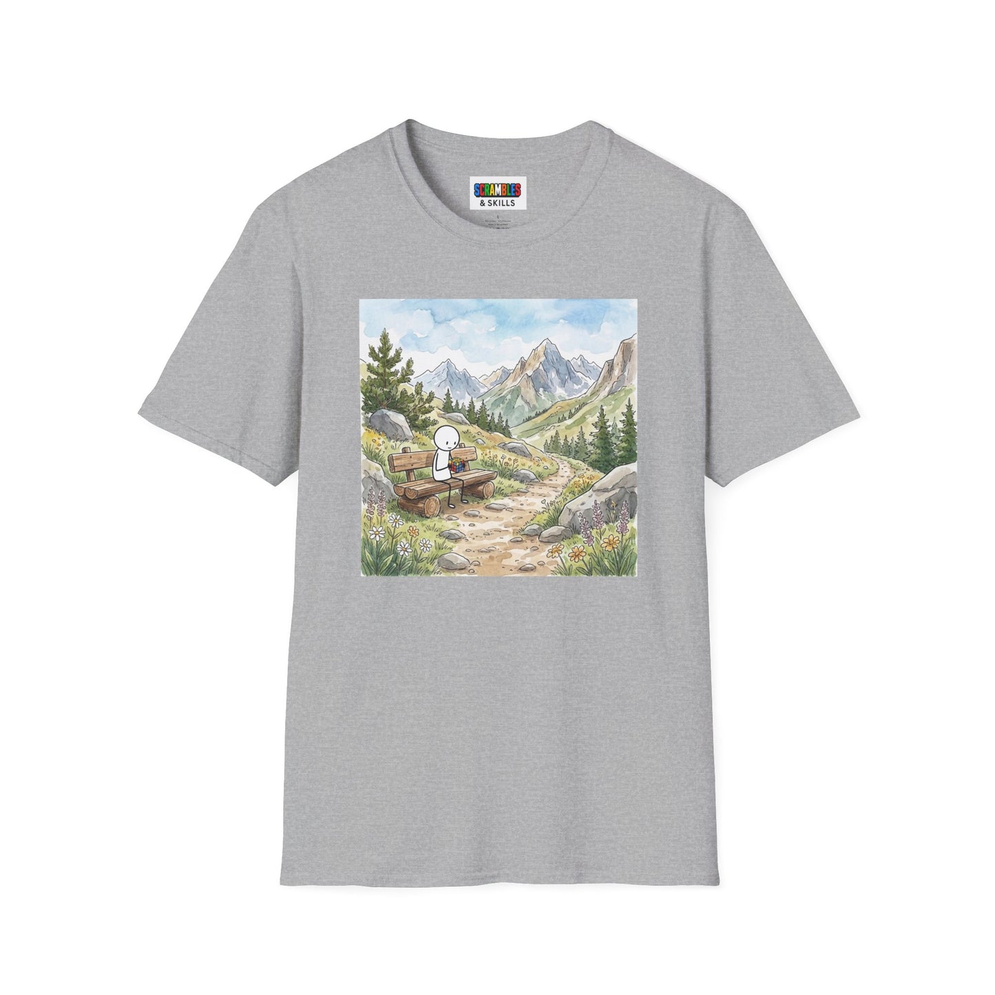 Mountain Watercolor Unisex Graphic Softstyle T-Shirt