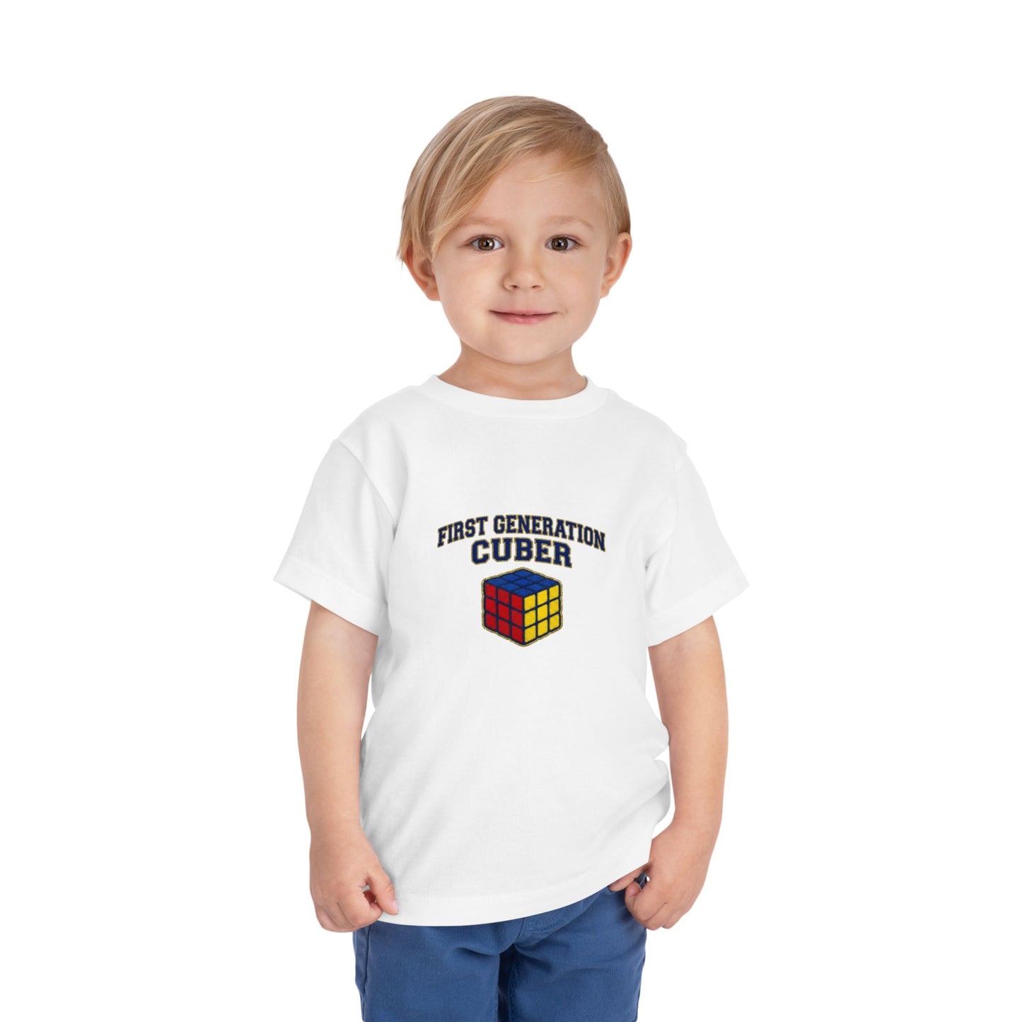 First Generation Cuber Rubiks Cube Art Toddler Short Sleeve T-Shirt