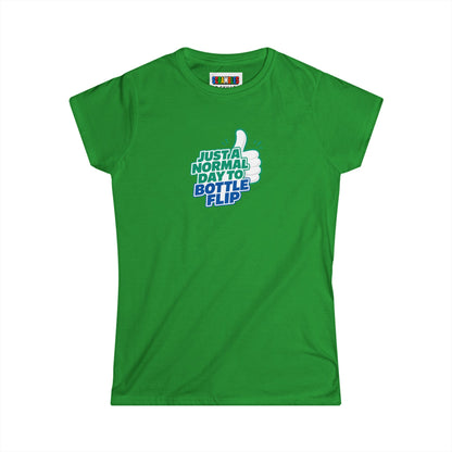 Just a Normal Day to Bottle Flip Women's Softstyle T-Shirt