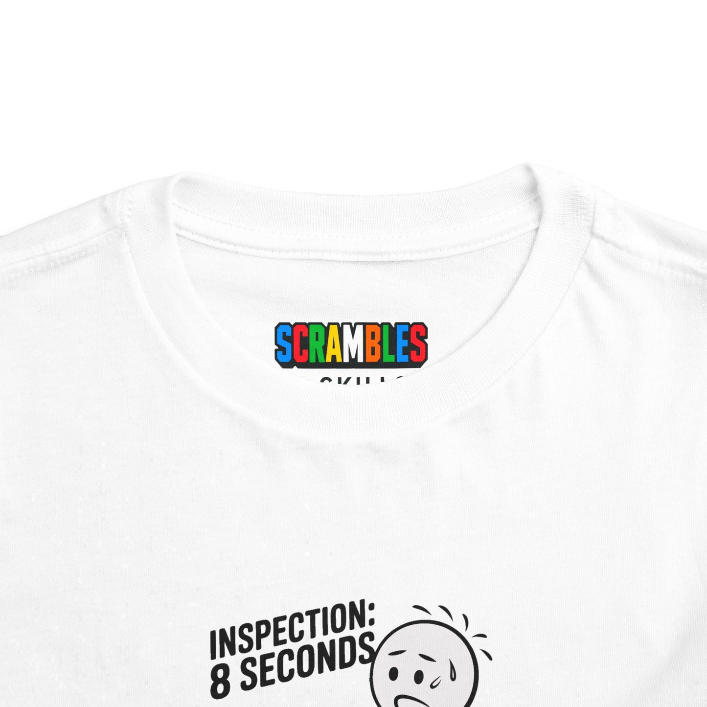 Inspection: 8 Seconds  - Rubik's Cube Art Toddler Short Sleeve T-Shirt