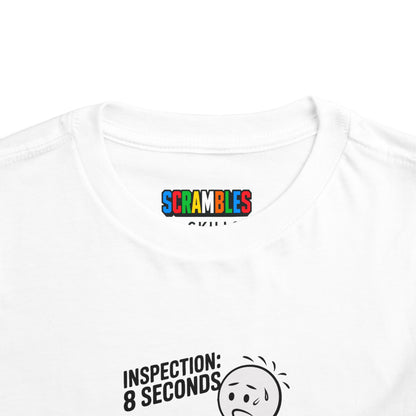Inspection: 8 Seconds  - Rubik's Cube Art Toddler Short Sleeve T-Shirt