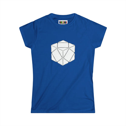 Skewb Doodle -Rubik's Cube Art  Women's Softstyle T-Shirt