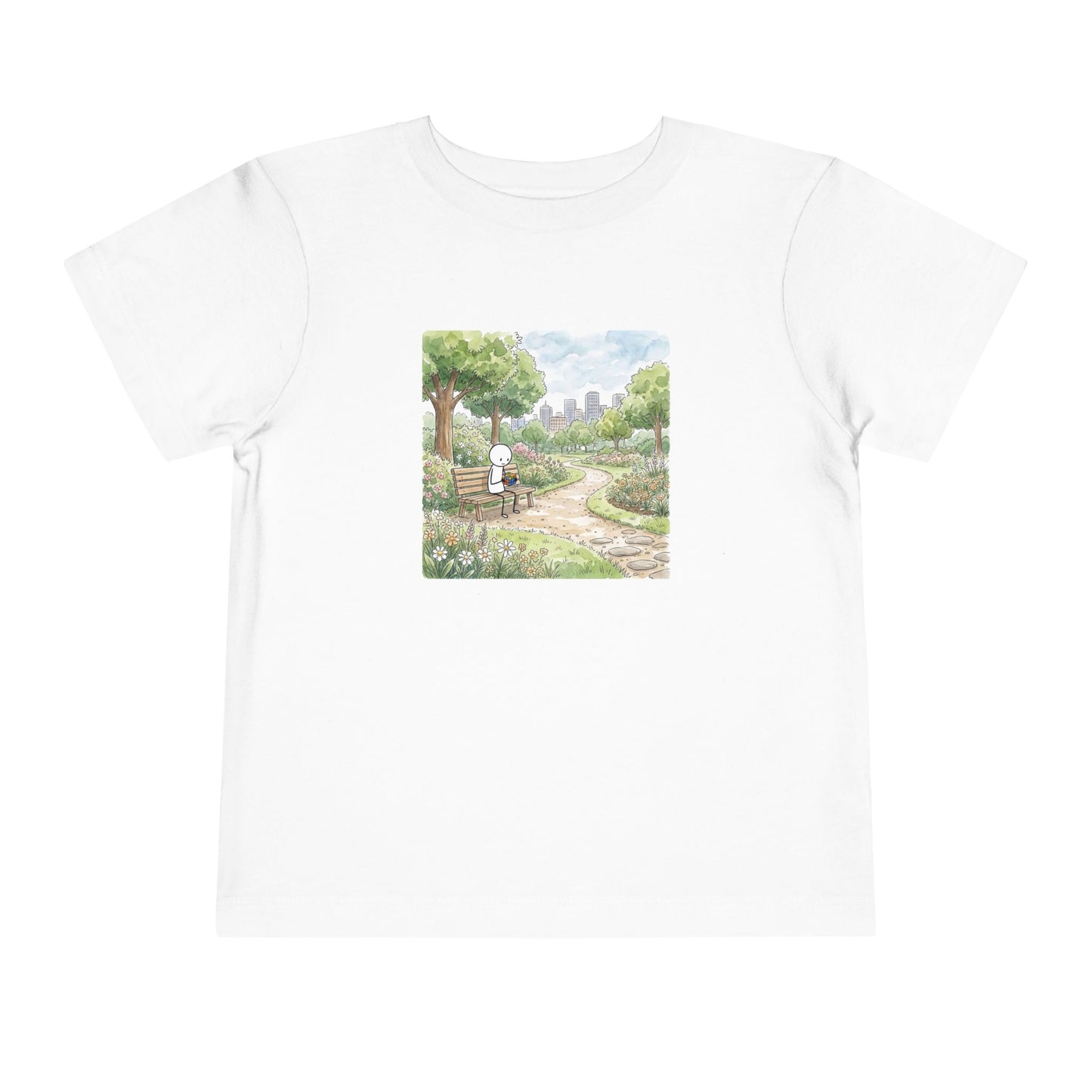 City Park - Rubik's Cube Art  Watercolor Toddler Short Sleeve T-Shirt