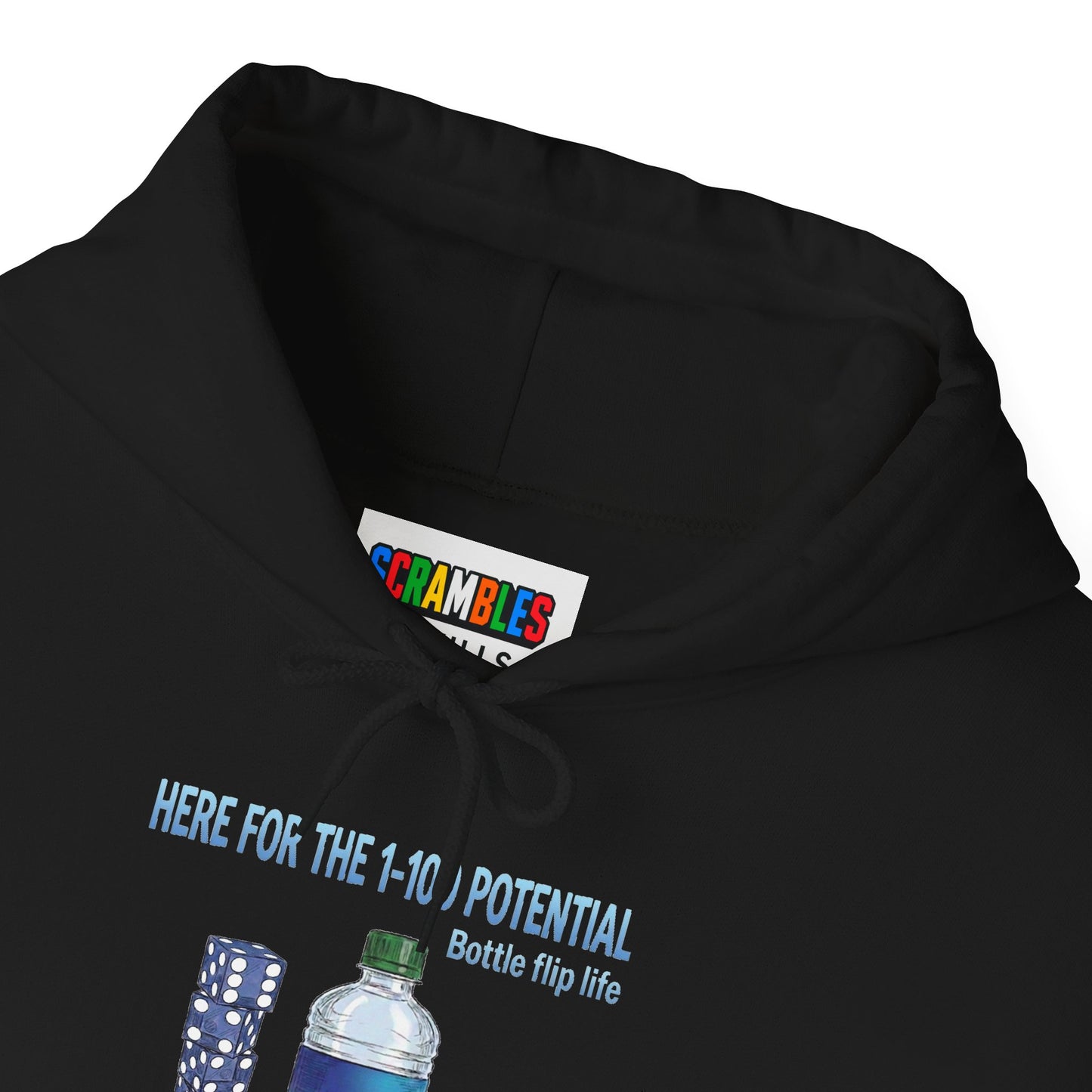 1 - 100 Potential Trick Shot Bottle Flipping Art Unisex Heavy Blend™ Hooded Sweatshirt