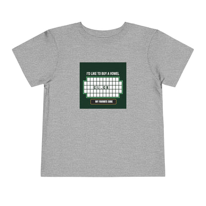 Clock - Vowel - Rubik's Cube Art  Toddler Short Sleeve T-Shirt