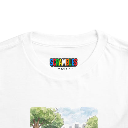 City Park - Rubik's Cube Art  Watercolor Toddler Short Sleeve T-Shirt