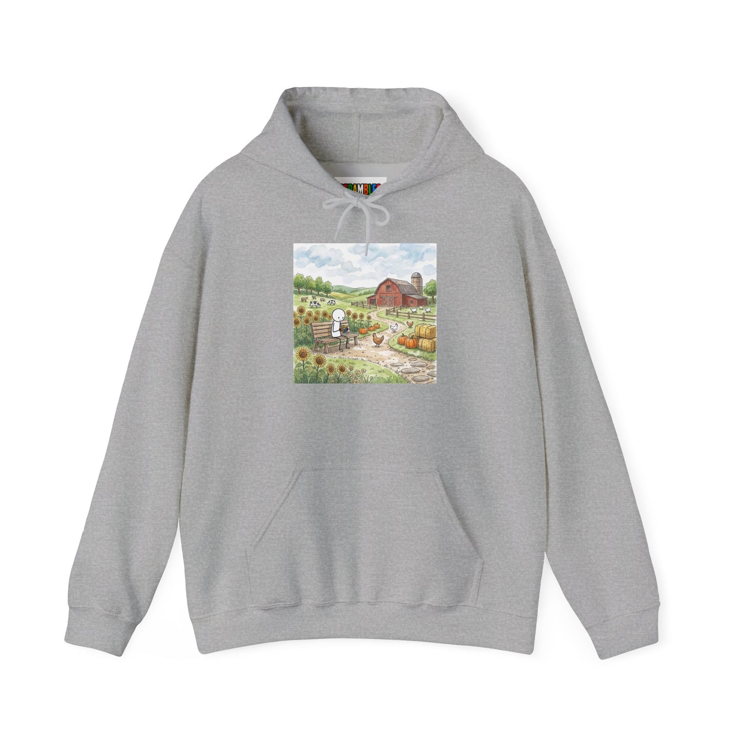 Farm Watercolor Unisex Heavy Blend™ Hooded Sweatshirt