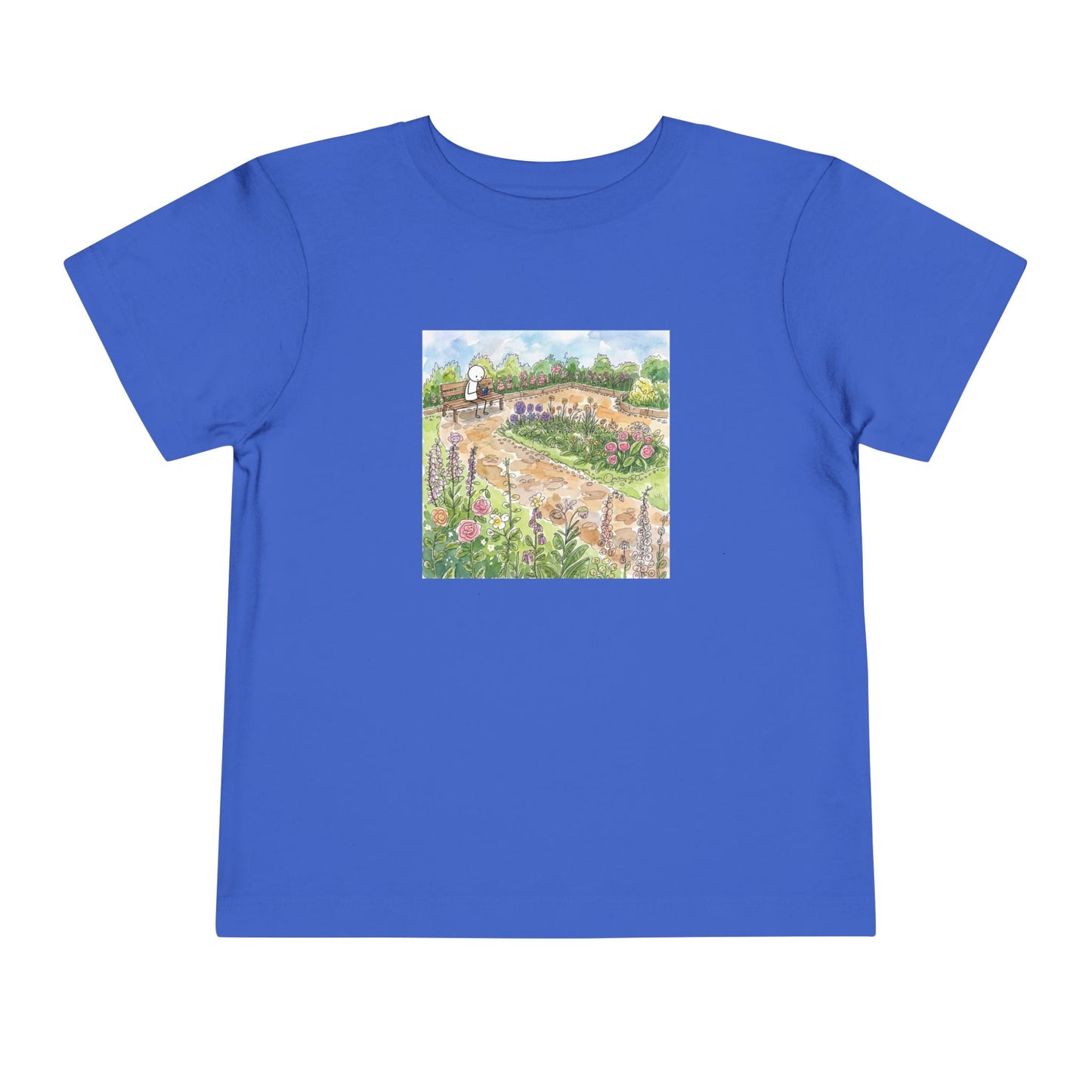 Garden Watercolor  - Rubik's Cube Art Toddler Short Sleeve T-Shirt