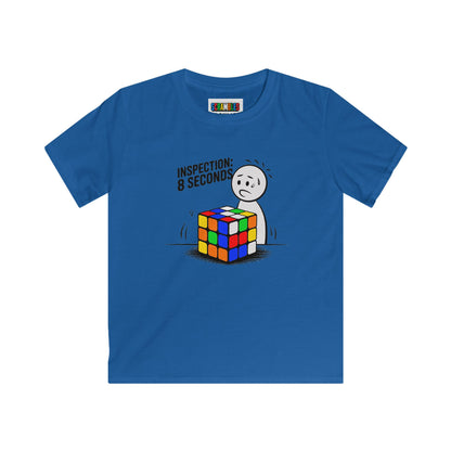 Inspection: 8 Seconds  - Rubik's Cube Art Kids Softstyle Tee