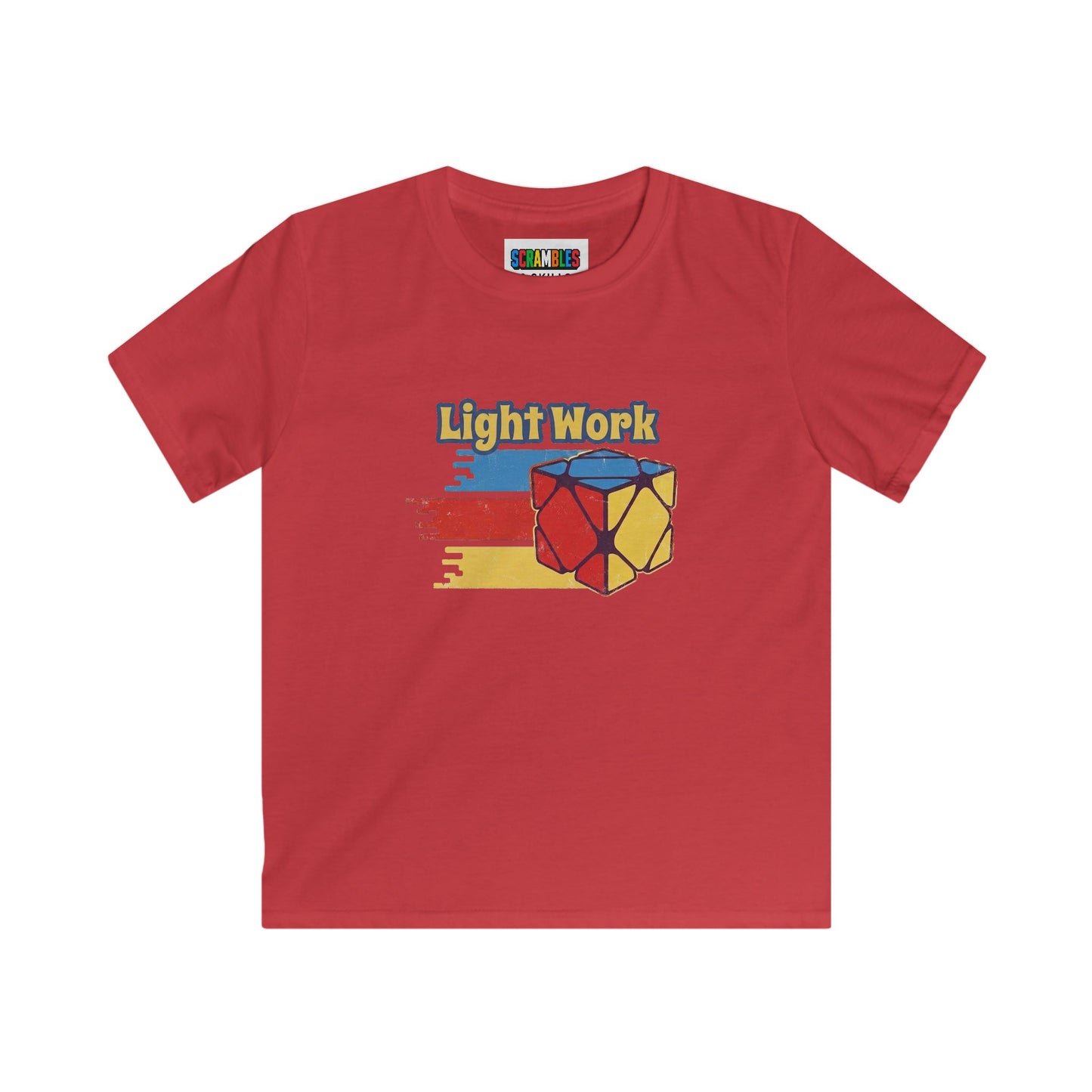 Skewb Light Work Rubiks Cube Art Kids Softstyle Tee