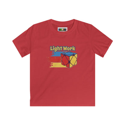 Skewb Light Work Rubiks Cube Art Kids Softstyle Tee