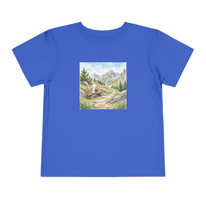 Mountain Watercolor  - Rubik's Cube Art Toddler Short Sleeve T-Shirt