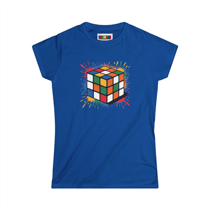 Scramble Splash  - Rubik's Cube Art Women's Softstyle T-Shirt