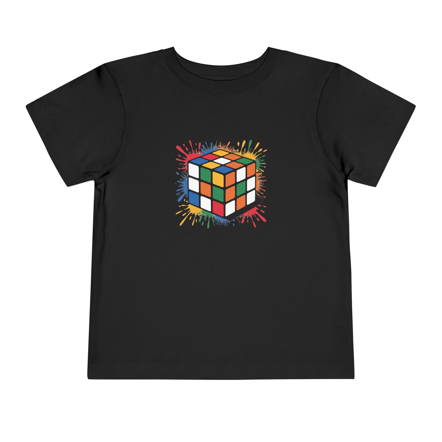 Scramble Splash  - Rubik's Cube Art Toddler Short Sleeve T-Shirt
