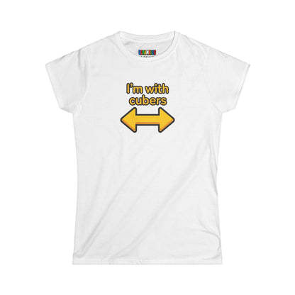 I'm With Cubers - Cubing Women's Softstyle T-Shirt