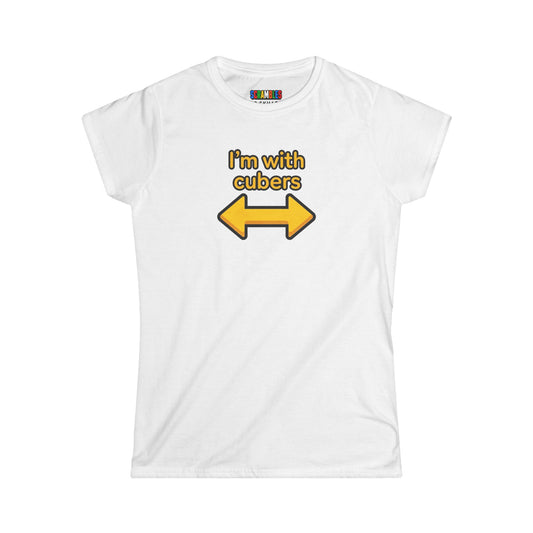 I'm With Cubers - Cubing Women's Softstyle T-Shirt