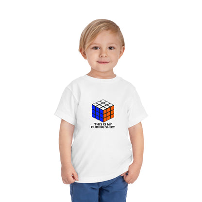 This Is My Cubing Shirt  - Rubik's Cube Art Toddler Short Sleeve T-Shirt