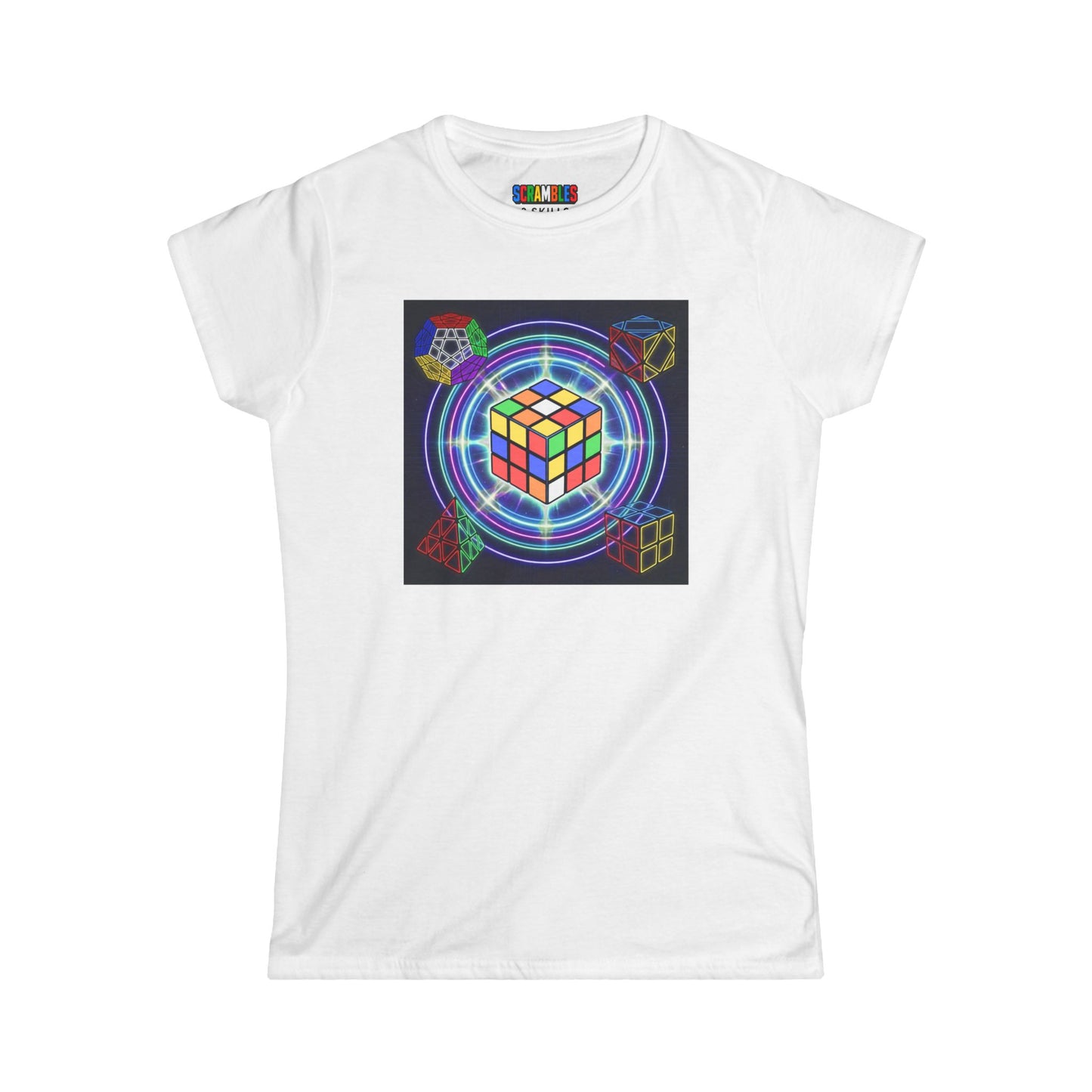 Cosmic Charge  - Rubik's Cube Art Women's Softstyle T-Shirt