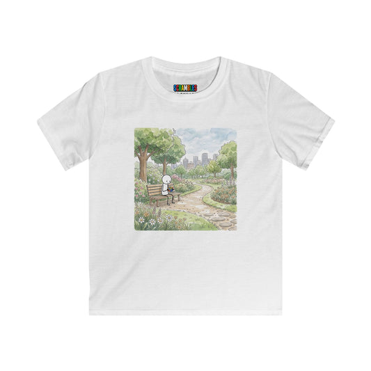 City Park - Rubik's Cube Art  Watercolor Kids Softstyle Tee
