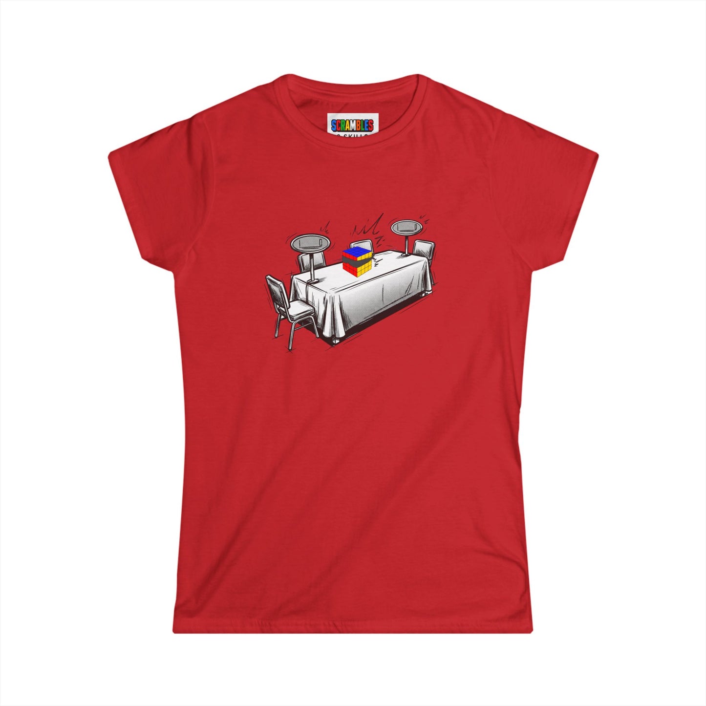 4x4 Blind Comp Day  - Rubik's Cube Art Women's Softstyle T-Shirt