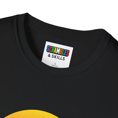 ⚡ Express - Rubik's Cube Shirt Sunset Solve Unisex Graphic Softstyle T-Shirt| Fun Cubing Shirt